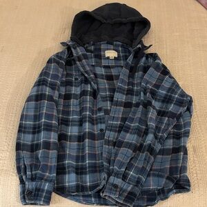 American Eagle men’s flannel hoodie size (L)